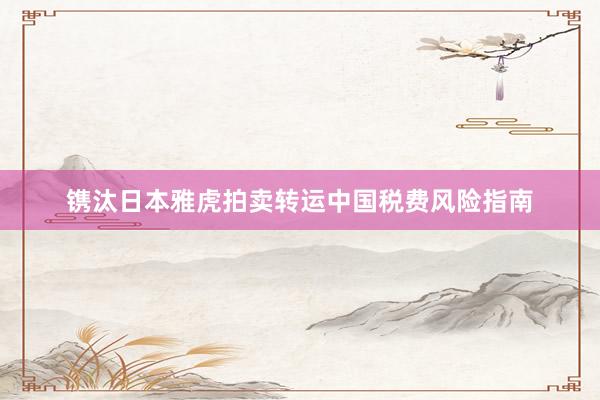 镌汰日本雅虎拍卖转运中国税费风险指南