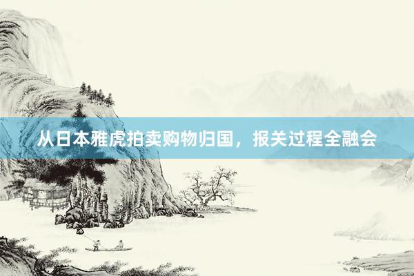 从日本雅虎拍卖购物归国，报关过程全融会
